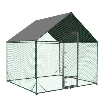 Zdjęcie produktu dla WISFOR 5.25㎡ Kurnik dla małych zwierząt Wybieg dla małych zwierząt z dachem, 300x207x276cm, rozmiar: L