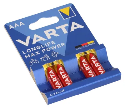 Immagine prodotto di Varta 4703 Longlife Max Power Micro Battery AAA confezione in blister da 4 pezzi