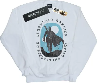 Produktbild von Star Wars - "The Mandalorian Legendary Warrior Greatest In The Galaxy" Sweatshirt für Damen BI38732 (L) (Weiß)