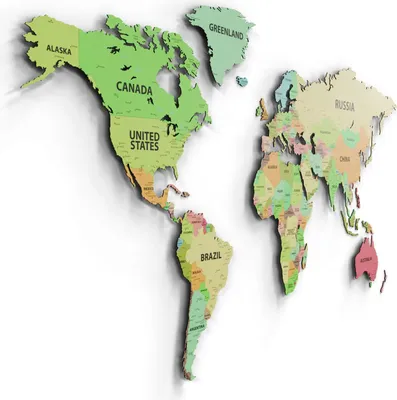 Immagine prodotto di Giallobus - Mappa del mondo - Cartina politica - decorazione da parete in legno Mdf - 190L x 105l cm - Legno Mdf - Cartina politica – Verde