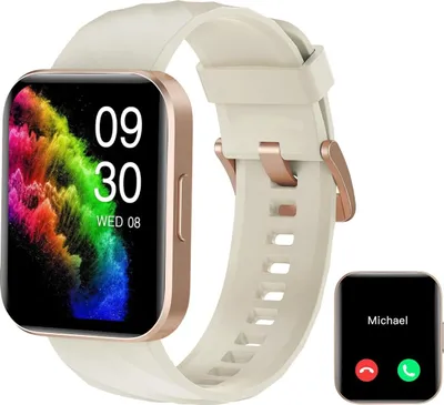 Produktbild von Smartwatch für Frauen und Männer mit Telefonfunktion, Fitnessuhr mit Schrittzähler, Herzfrequenzmesser, SpO2-Messung, Schlafüberwachung,Android IOS