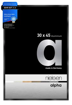 Produktbild von nielsen Aluminium Bilderrahmen Alpha, 30x45 cm, Eloxal Schwarz Glanz