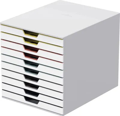 Obrázok produktu pre Durable VARICOLOR Mix 10, Plast, Viacfarebný, Biela, Krajina/portrét, 10 zásuvka/zásuviek, 280 mm, 292 mm