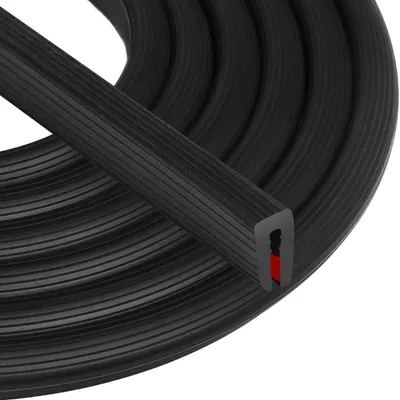 Produktbild von Kantenschutzprofil EPDM U-Form 6mm x 6m selbstklebend für Blech Autotüren Luke Glasplatten