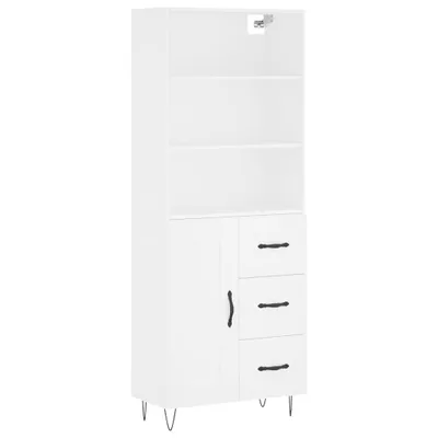 Produktbild von Highboard Weiß 69,5x34x180 cm Holzwerkstoff