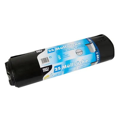 Produktbild von STARPAK Müllsäcke LDPE 120 Liter schwarz 25 Säcke