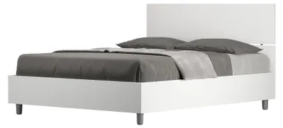 Immagine prodotto di Letto Matrimoniale Francese 140x190 cm Senza Rete Demas Testata Dritta Bianco Frassino
