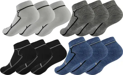 Produktbild von 12 Paar Kinder Sneaker Jungen & Mädchen Socken Baumwolle, 12 Paar, Mix4 23-26