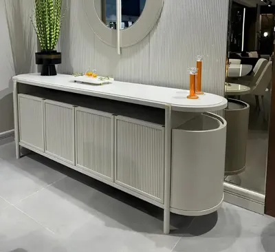 Produktbild von Weiße Holzkonsole für das Esszimmer  Konsole Designermöbel