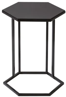 Image de Table basse noire, table d'appoint pour salon, design moderne, style minimaliste, neuf
