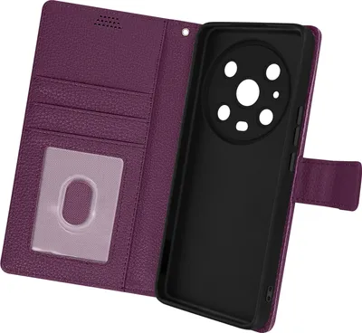 Immagine prodotto di Custodia Honor Magic4 Pro in ecopelle con slot per carte - Viola