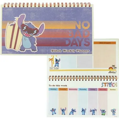 Zdjęcie produktu dla Planer tygodniowy Disney Stitch (35 x 16,7 x 1 cm)