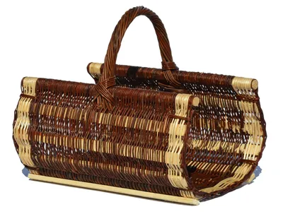 Produktbild von Sklep Wiklinowy Weidenkorb für Kaminholz 60cm Handgefertigt