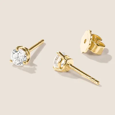 Produktbild von Brillant Diamant Ohrstecker 750 Gelbgold 18 Karat Gold 0,60 ct G/VS1 Solitär