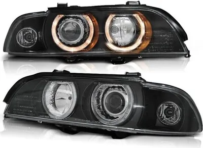 Zdjęcie produktu dla Zestaw do modernizacji reflektorów Xenon typu „Angel Eyes” pasujący do BMW serii 5 E39 (roczniki 1995–2000), kolor czarny