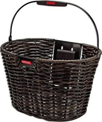 Obrázek produktu pro Koš KLICKfix Structura Oval na řídítka černá/hnědá 0376OD