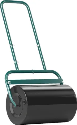 Zdjęcie produktu dla Wałek do trawnika, stalowy, pojemność 38 l, ciemnozielony, łatwy w uchwycie