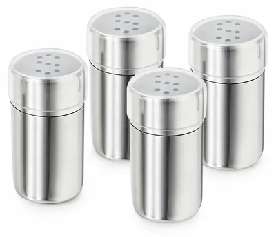 4er-Set Edelstahl Salz- und Pfefferstreuer, Mini, tragbar