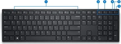 Obrázek produktu pro DELL Klávesnice Pro – KB500 - čeština / slovenčina (QWERTZ), Plná velikost (100 %), Bezdrátový, RF bezdrátový, Plunger key switch, QWERTZ, Černá