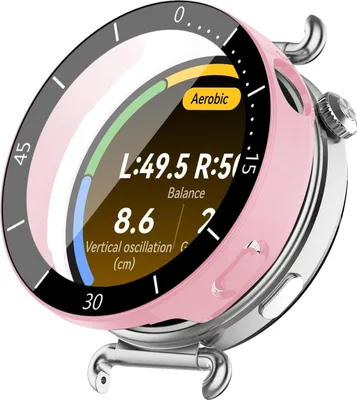 Produktbild von 360 Grad Smartwatch Hülle für Huawei Watch GT6 41 mm mit Displayschutz Case Watch Cover Bumper Rundum Schutzhülle Uhr Bildschirmschutz Rosegold