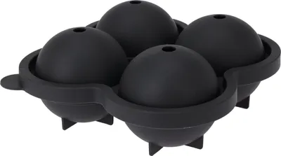 Obrázok produktu pre 4ks silikónová forma na kocky ľadu XL Ball - Ø 6 cm - zásobník na kocky ľadu s okrúhlym vekom