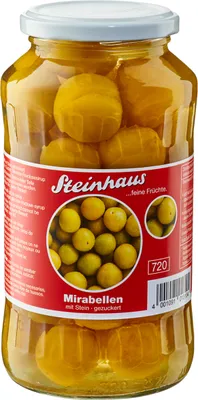 Obrázek produktu pro Steinhaus jemné švestky mirabelle s peckou a cukrem ve sklenici 720ml