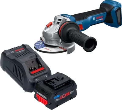 Obrázok produktu pre Akumulátorová uhlová brúska Bosch GWS 18V-11 Professional 18 V 125 mm + 1x akumulátor ProCORE 5,5 Ah + nabíjačka