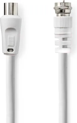 Zdjęcie produktu dla Kabel satelitarny i antenowy | F Mężczyzna | IEC (koncentryczny) męski | Niklowane | 30 dB | 75 omów | Podwójnie ekranowany | 5,00 m | Okrągły | PCV | Biały | Koperta