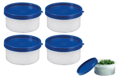 Obrázok produktu pre WESTMARK 25742270 4 WESTMARK nádoby na potraviny Trio 3,9 cm vysoké biele 0,1 l