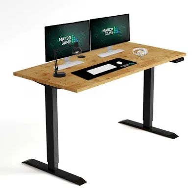 Produktbild von Höhenverstellbarer elektrischer Schreibtisch MARCO GAME EICHE verstellbar 135x65cm