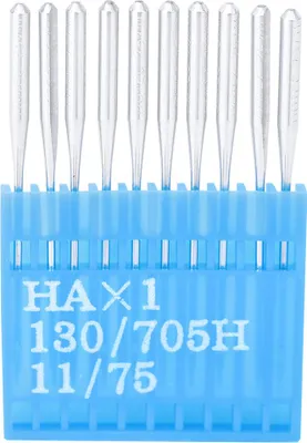 Immagine prodotto di 10 aghi metallici per macchine da cucire domestiche, resistenti alla corrosione e alla ruggine (11/75 con supporto)