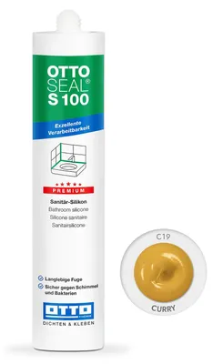 Immagine prodotto di OTTOSEAL® S100 silicone sanitario premium/silicone 300 ml - Curry C19