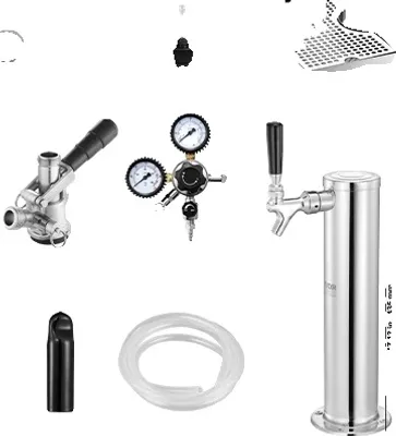 Produktbild von Kegerator Turm Kit, Edelstahl, Einzeltap, 1 Wasserhahn S Tropfschale