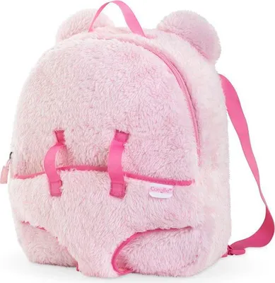 Image de Sac à Dos Porte-Poupon Corololle, Peluche Rose, Pour Poupon 30 cm, Dès 3 Ans