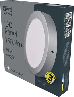 Produktbild von EMOS LED Deckenlampe, ZM5242, Silbern, 18 W
