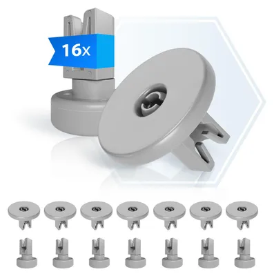 Produktbild von Korbrollen 16x  passend wie Electrolux 50286965004 + 5028696700 für Spülmaschine