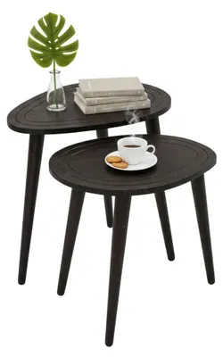 Produktbild von Wohnzimmertisch Dgaldame, Niedriger Wohnzimmertisch, Kaffeeregal, Couchtisch für Sofa, 50x33h52 cm, Anthrazit