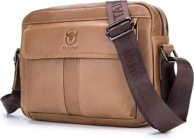 Image de CarryQuest® - Sac bandoulière en cuir pour homme, couleur marron
