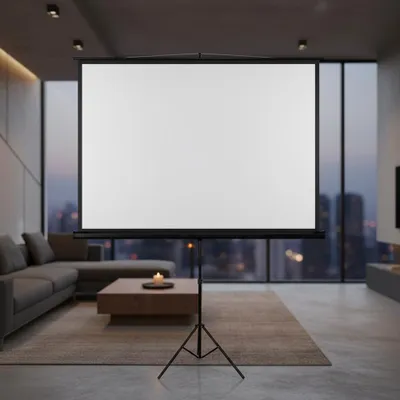 Immagine prodotto di Schermo per proiettore 152x152 cm HDTV 16:9 / 4:3 / 1:1 Home cinema Proiezione Tenda avvolgibile Treppiede