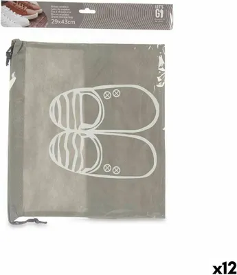 Obrázek produktu pro Stojan na boty šedý PVC 29 x 43 cm látka (12 kusů)