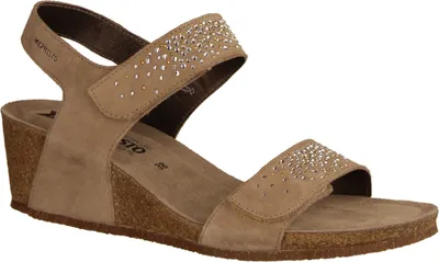 Produktbild von Mephisto Maria Spark Keilsandalette, Damen, Light Taupe, Leder, NEU - Damenschuhe Sandalette / Sling, Beige, leder (velcalf)