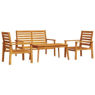 Produktbild von 4-tlg. Garten-Lounge-Set Massivholz Akazie