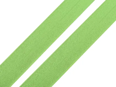 Produktbild von 25m Falzgummi 20mm Faltgummi elastisches Einfassband Schrägband Saumband Farbwahl, Farbe:gelbgrün