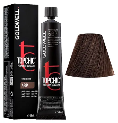 Immagine prodotto di Goldwell Topchic Tube C6BP Pearl Brown Light 60ml - colore permanente in tubo