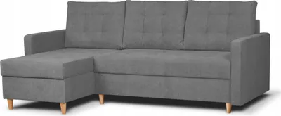 Produktbild von Ecksofa - Schlafsofa - Sofa mit Schlaffunktion und Stauraum - Dunkelgrau - 224 x 98 x 146 cm - Couchgarnitur - Platzsparendes - VIVO