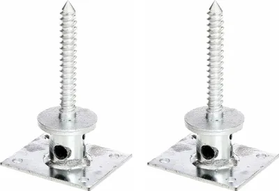 Obrázek produktu pro Alberts 2 x Pfostenträger, zum Aufschrauben, Schraubenlänge 120 mm, Rohr-Ø 42 mm, feuerverzinkt