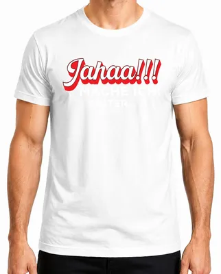 Zdjęcie produktu dla Koszulka męska "Jahaa", napis "Prokrastinacja", humorystyczny motyw, kolor biały, rozmiar 3XL