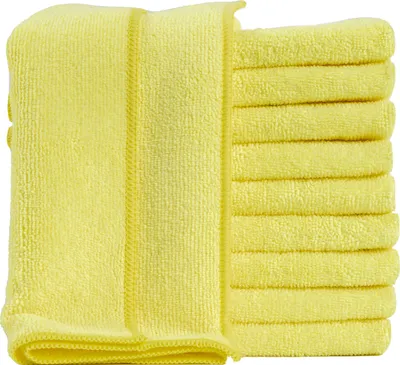 Produktbild von Mikrofaser Reinigungstücher Putzlappen Putztücher Mikrofasertücher 40x40 cm, Farbe:gelb, Größe:20er Pack / 40x40 cm