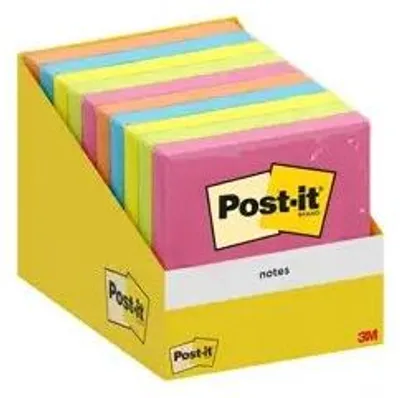 Immagine prodotto di Post-It Blocco Foglietti Notes 76x76 mm Colori Assortiti 100 Fogli Conf. 10 Blocchi