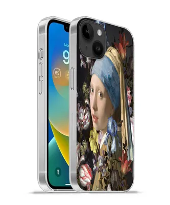 Produktbild von MuchoWow® Handyhülle Schutzhülle Hülle für Apple iPhone 14 Plus - Soft case Das Mädchen mit dem Perlenohrring - Johannes Vermeer - Blumen Silikon Softcase Handy Hülle - Abbildung